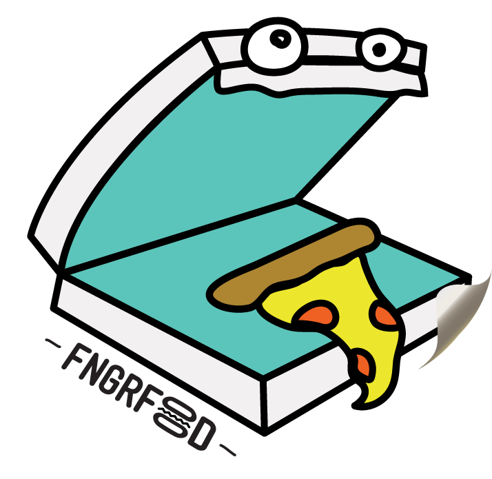FNGRFOOD navigation sticker